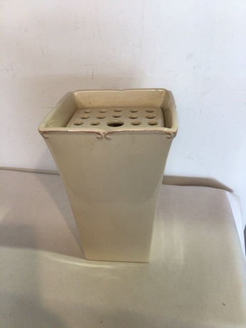 Cream Ceramic 2 Piece Vase