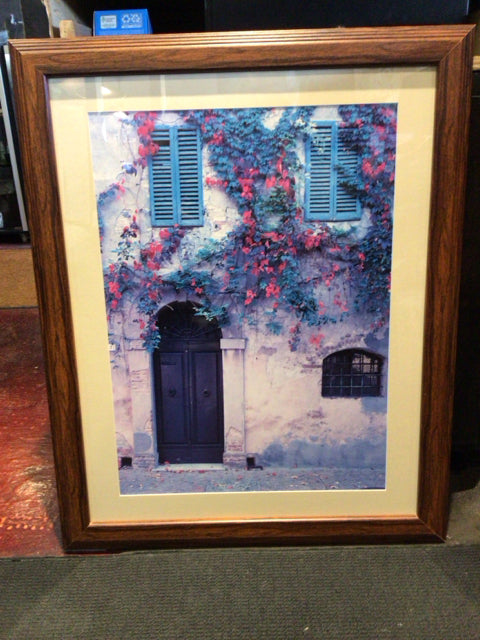 Yellow/Red Door Framed Art