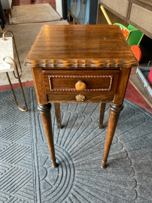 Vintage Wood Side table End/Side Brown Table