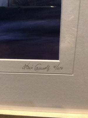 Signed Gray/blue Framed Art