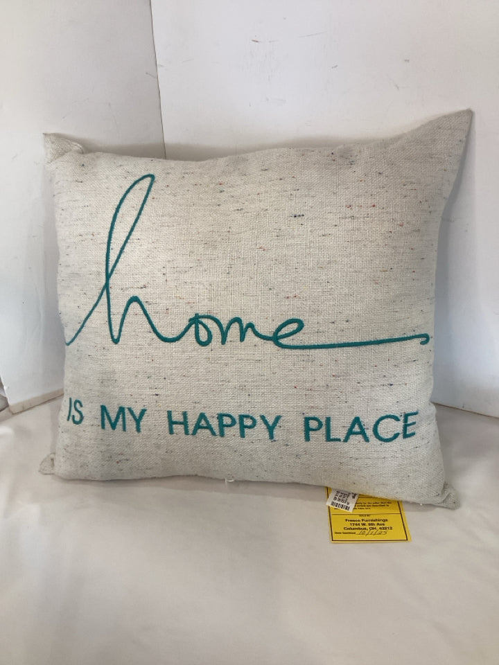 Rodeo Home White/Blue Home Down Filled Pillow