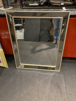 Silver Beveled Mirror