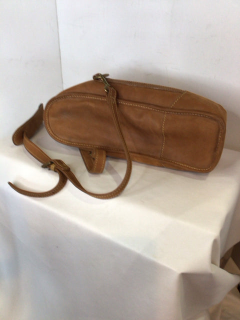 Tan Leather Bag Wine Holder
