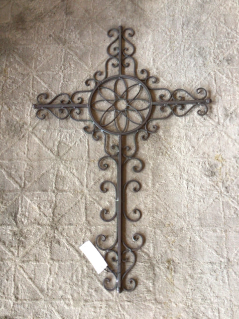 Metal Cross Rust Wall Decoration Art