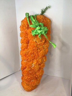 Easter Papermache Carrot Flower Orange Door Hanger