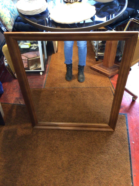Traditional Brown Wood As Is - Chip Mirror