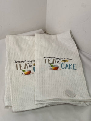 Towel White Cotton Cake Pair Tea