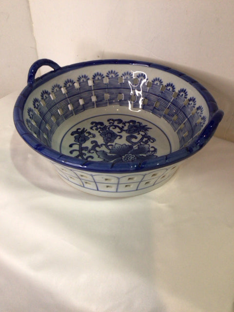 Vintage Bowl Blue/White Porcelain Bowl