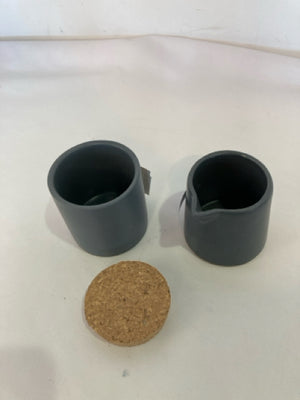 Black Ceramic Sugar/Creamer