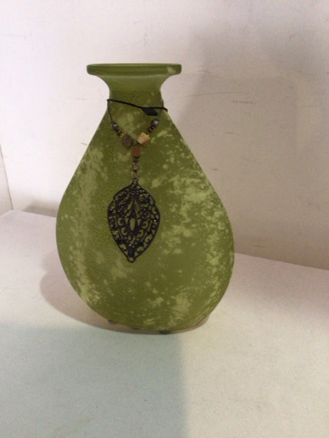 Green Glass Vase