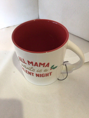 Christmas White/Red Ceramic Mug Holiday Item