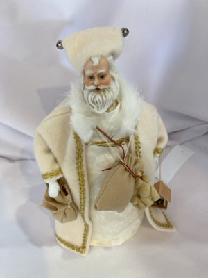 Figure Cream Fabric Father Christmas Holiday Item