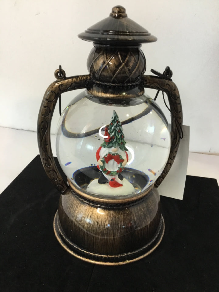 Snow Globe Multi-Color Plastic Lantern Christmas Holiday Item