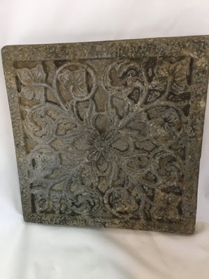 Vintage Decorative Gray Metal Tile