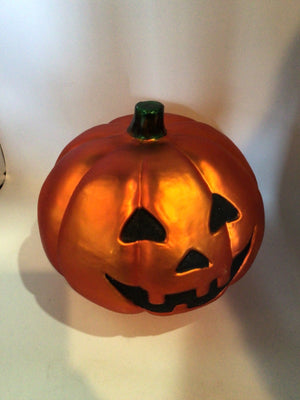 Orange Glass Jack o'Lantern Holiday Item