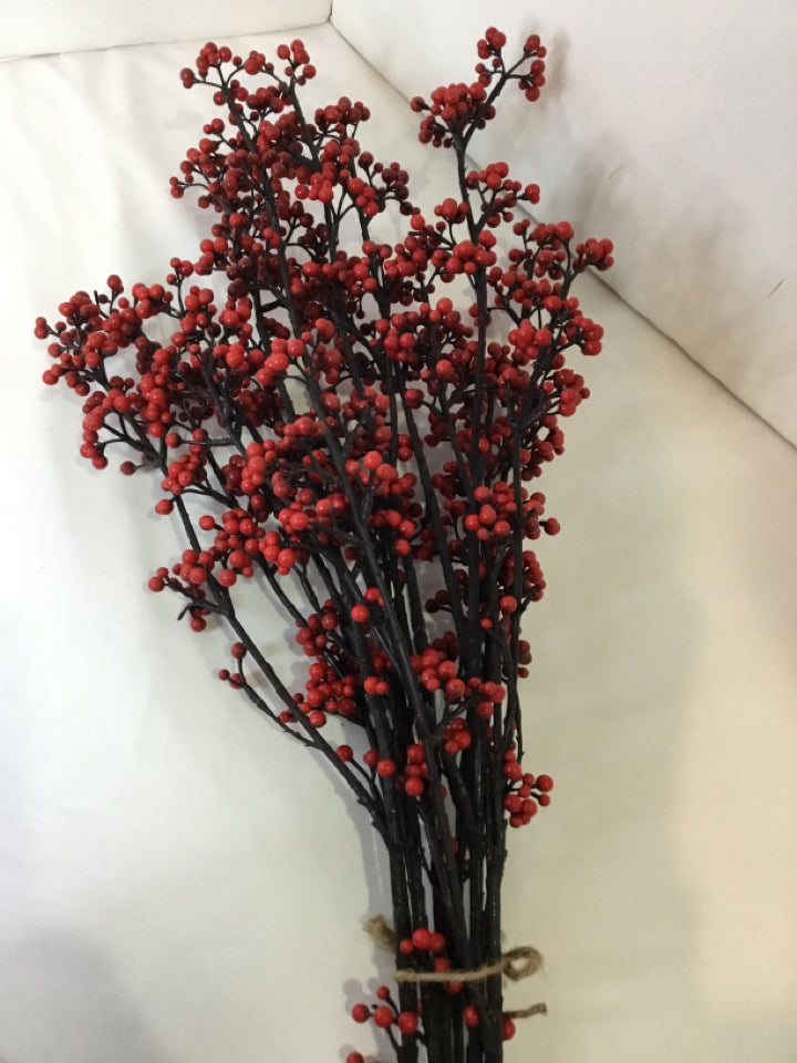 Red Berries Faux Flowers