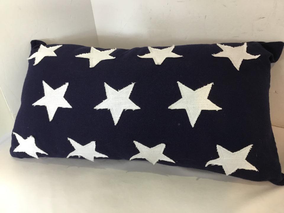Blue/White Cotton Stars Pillow