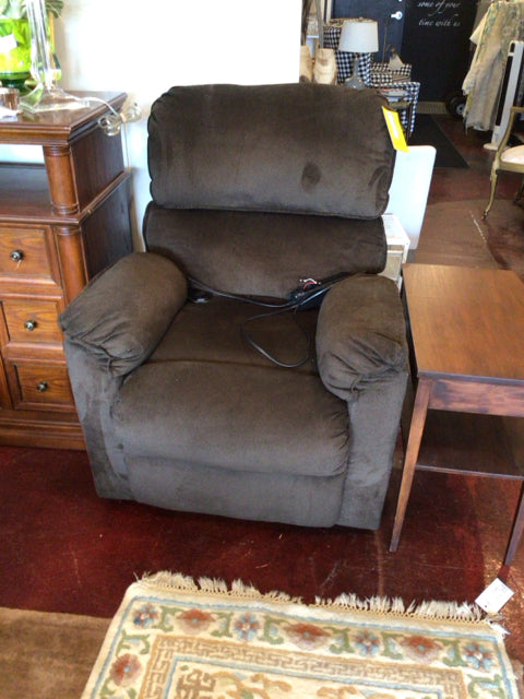 Electric Fabric Brown Recliner