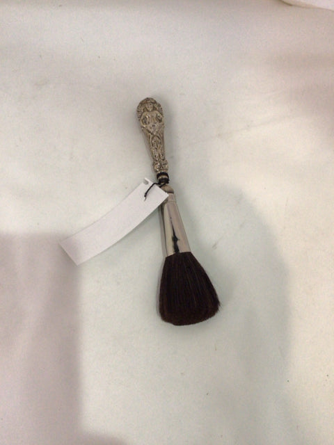 Vintage Metal Silver Make-up Brush