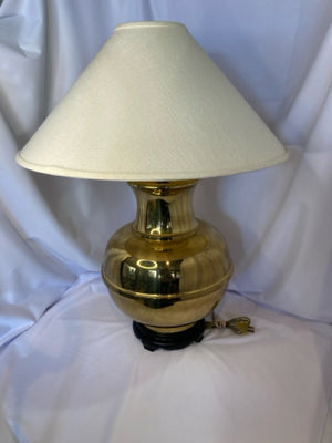 Oversized Gold Brass Ginger Jar Lamp