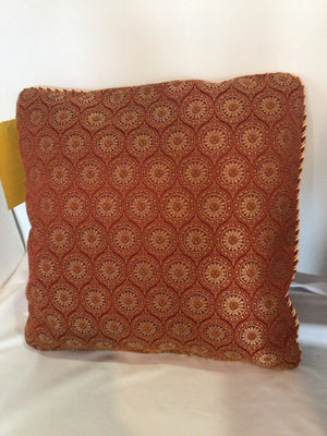 PIER 1 Down Red/Orange Polyester Pillow