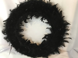 Halloween Black Feather Wreath Holiday Item