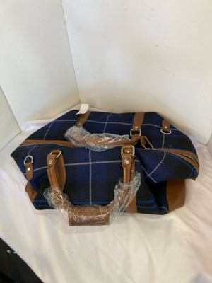 Blue Plaid Luggage