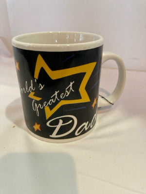 Mulberry Coffee Black/Yellow Ceramic Dad Mug