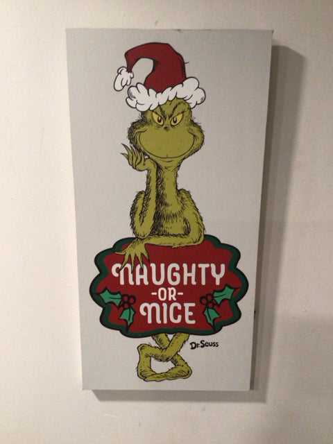 Christmas White/Red Grinch Electric Framed Art