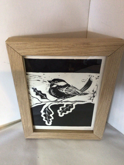Black/White Bird Framed Art