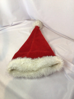 Vintage Red/white Polyester Santa Hat Holiday Item