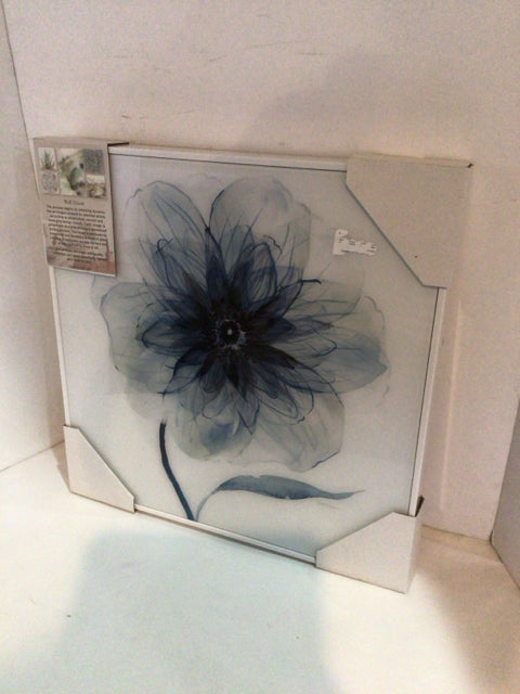 Blue/White Flower Framed Art