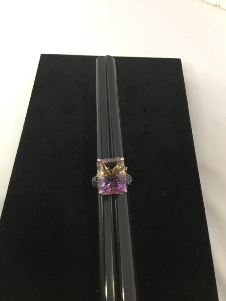Purple Rhinestone Ring