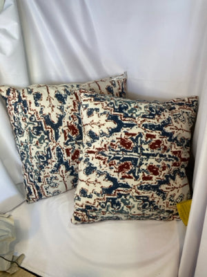 Oversized Blue/Maroon Pair Print Pillow