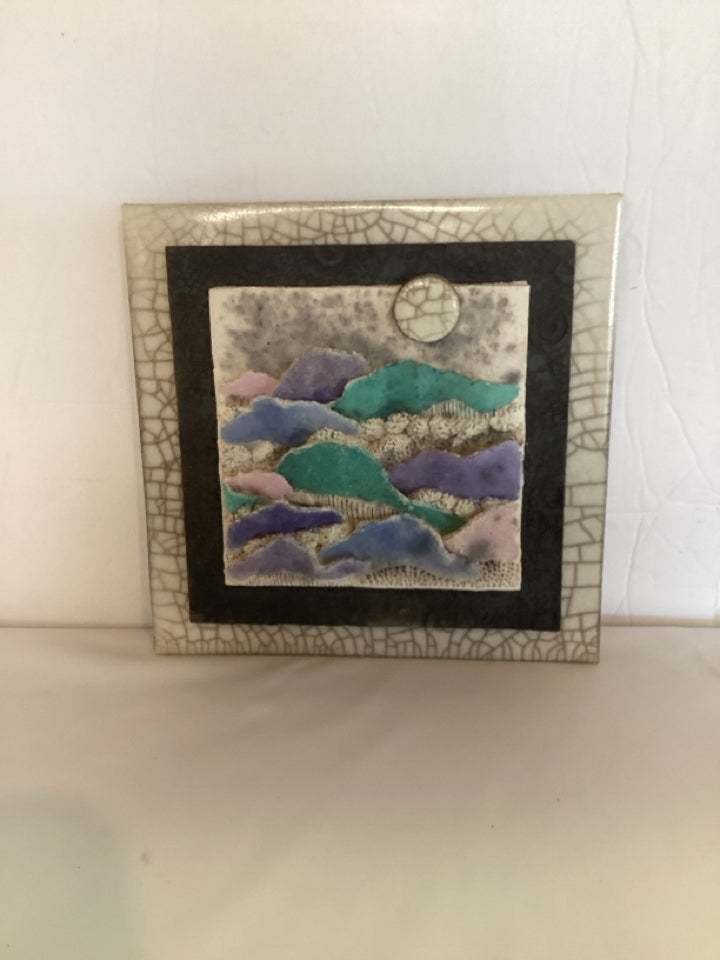 Modern Tile Landscape Wall Hanging Art