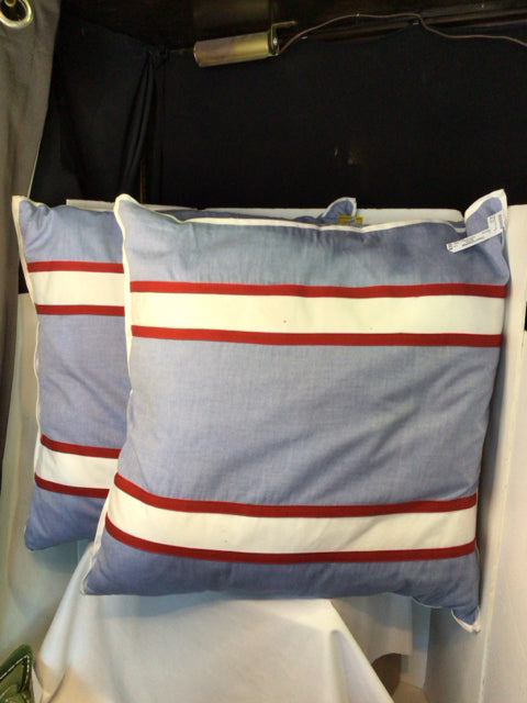 Red/White/Blue Cotton Pillow Set