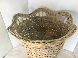 White Wicker Planter