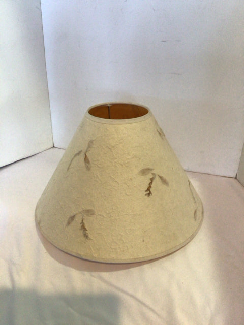 Cream/Brown Pressed Paper Lamp Shade
