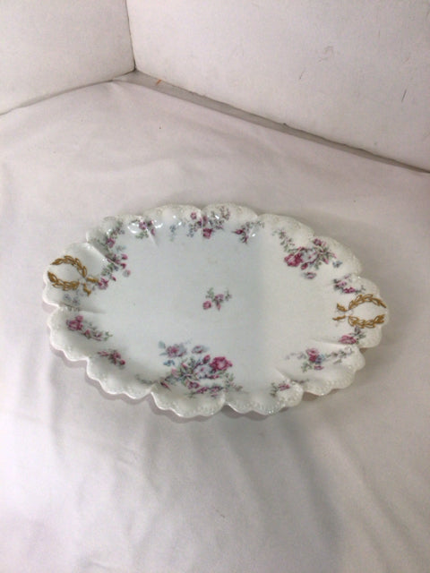 Haviland White Porcelain Floral Plate