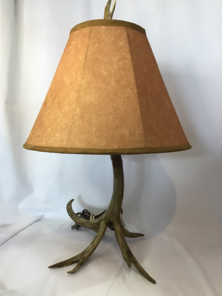 Brown Resin Horn Lamp