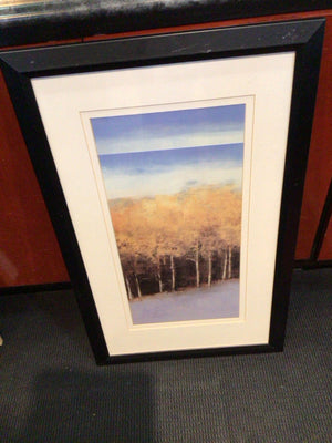 Print Yellow/Multi Trees Framed Art