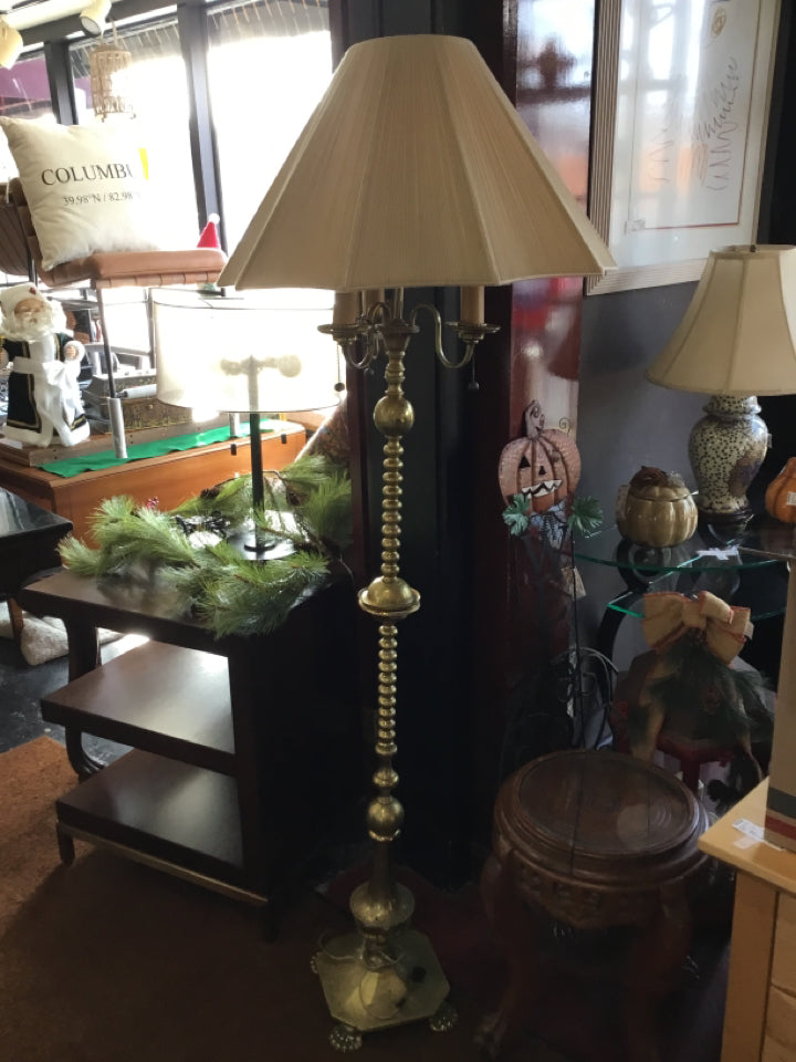 Floor Brass 3 Arm Lamp