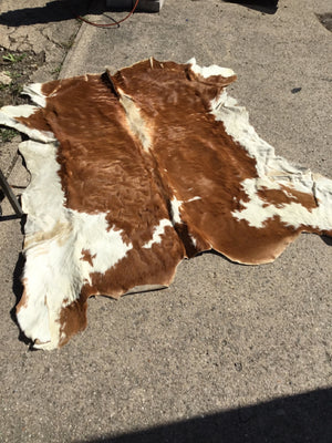 Cowhide Brown/White Rug