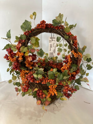 Fall Brown/Orange Basket Berries Holiday Item