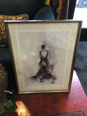 Black/White Woman Framed Art