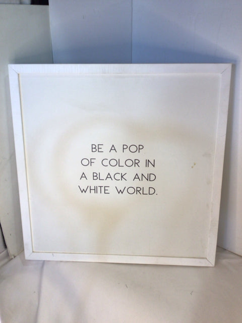 White/Blue Cat Framed Art