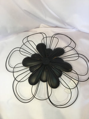 Wire Flower Black/Multi Wall Decoration