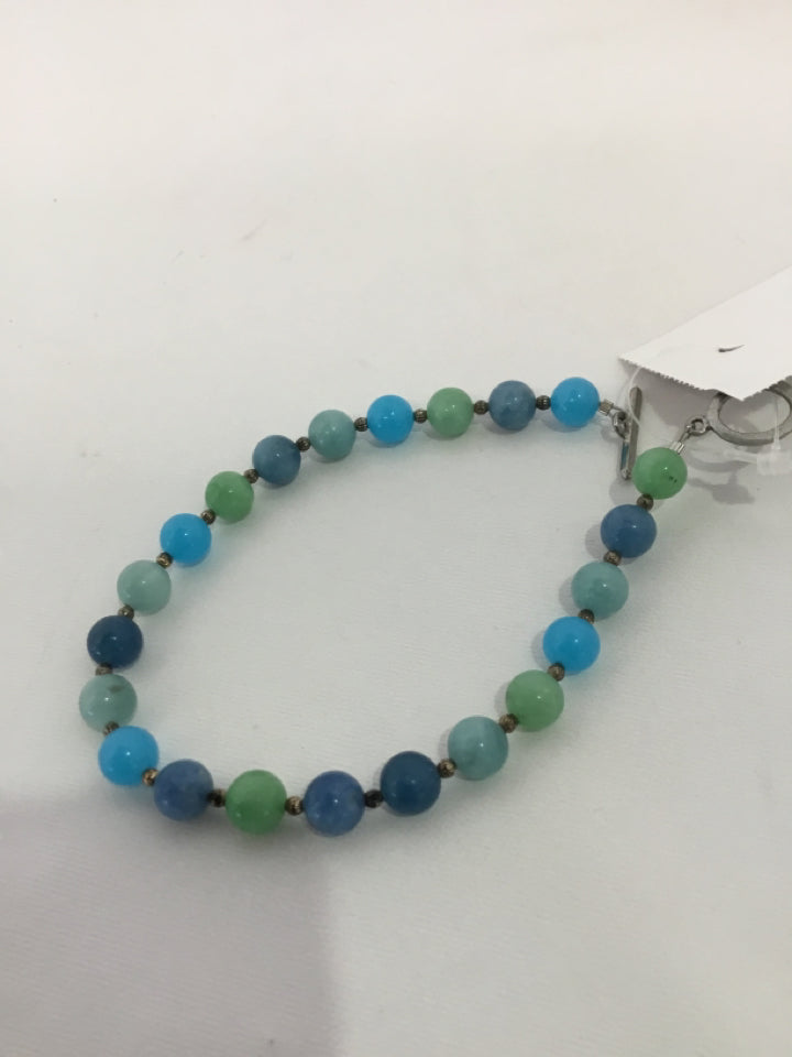 Blue/Green Beads Bracelet