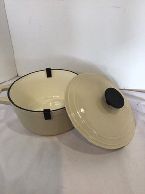 Martha Stewart Cream Enamel Lidded Cookware