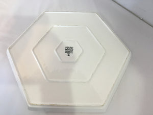 Nate Berkus White/Black Ceramic Octagon Tray